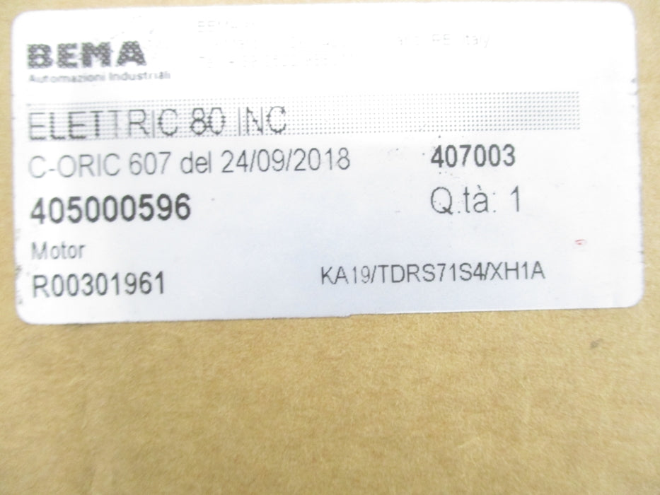 BEMA MTR KA19/TDRS71S4/XH1A NSMP