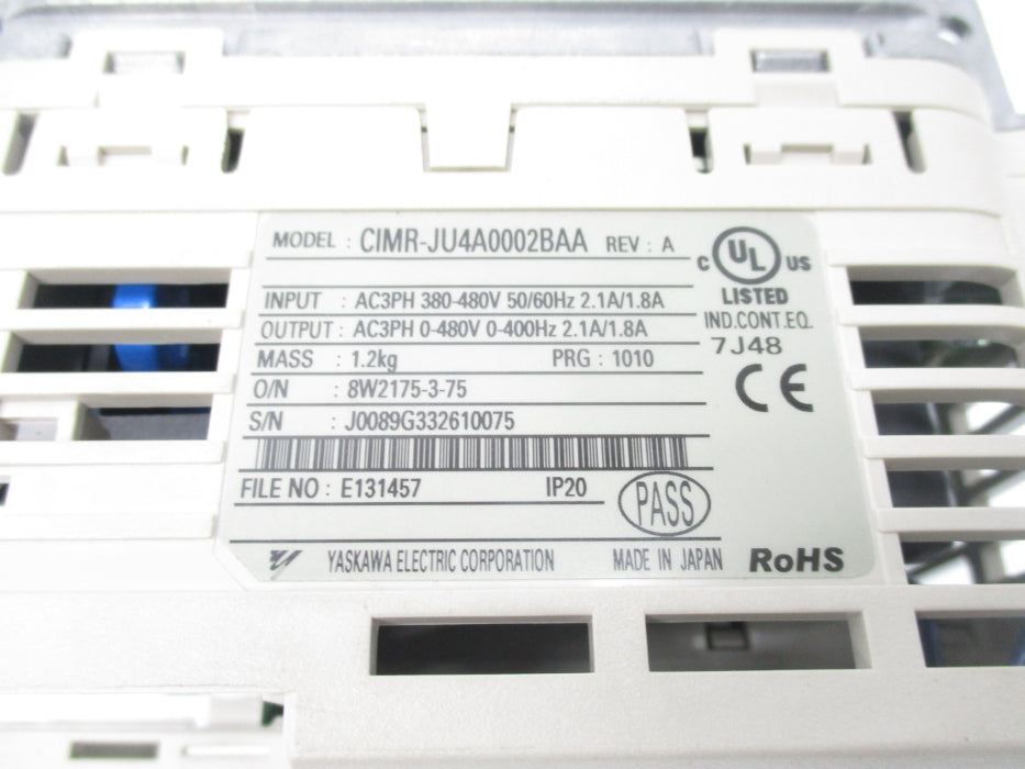 YASKAWA CIMR-JU4A0002BAA (AS PICTURED) NSNP