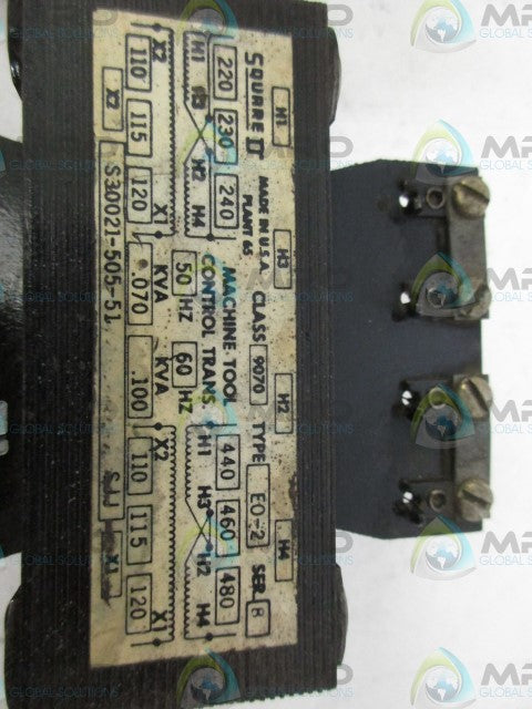 SQUARE D 9070-EO-2 TRANSFORMER *USED*