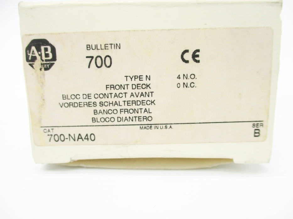 INDUSTRIAL SPARE PART 700-NA40 SER. B (WH) NSMP