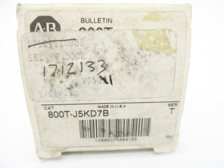 ALLEN BRADLEY 800T-J5KD7B SER. T (WH) NSMP