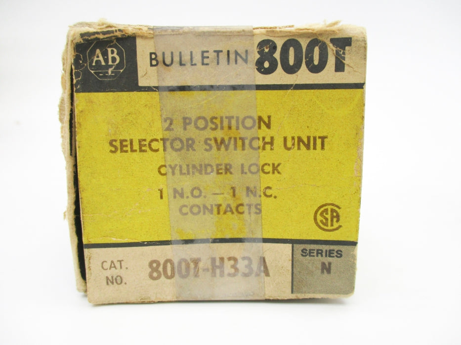 ALLEN BRADLEY 800T-H33A SER. N (BK/YL) NSMP