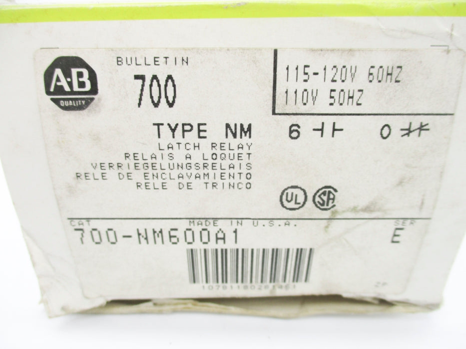 INDUSTRIAL SPARE PART 700-NM600A1 SER. E 115-110/120V (BK/YL) NSMP