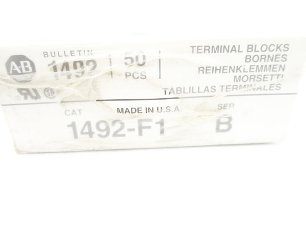 ALLEN BRADLEY 1492-F1 SER. B (PKG OF 50) (GY/BL)  NSFS