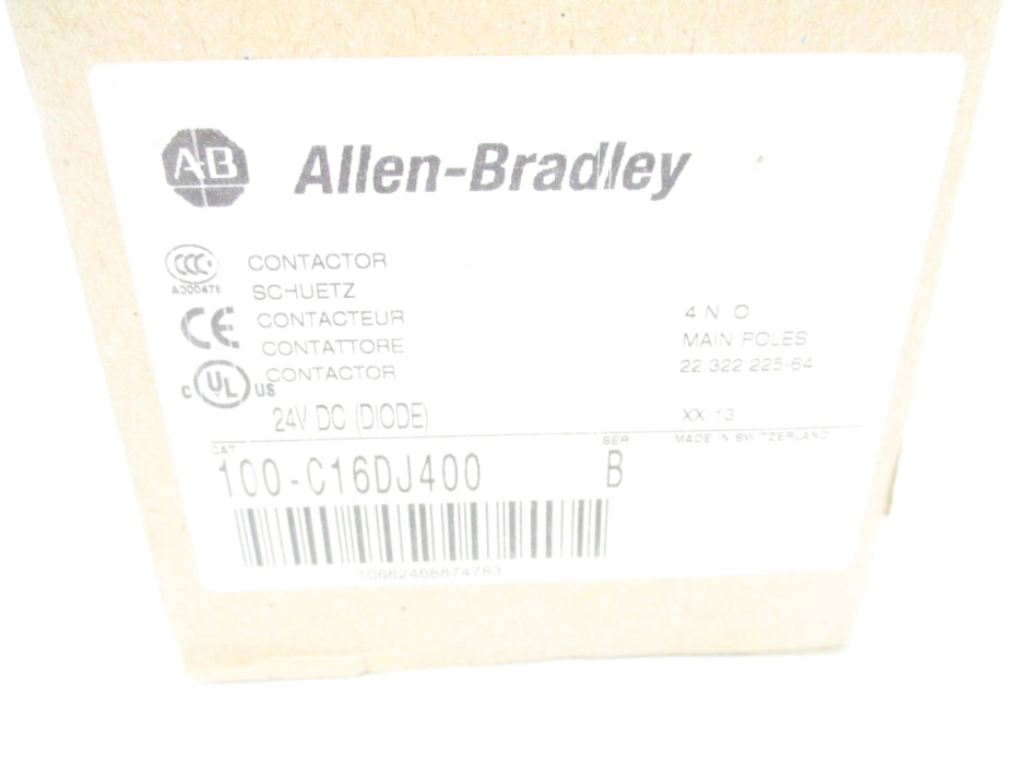 ALLEN BRADLEY 100-C16DJ400 SER. B 24V (BR/WH) NSMP