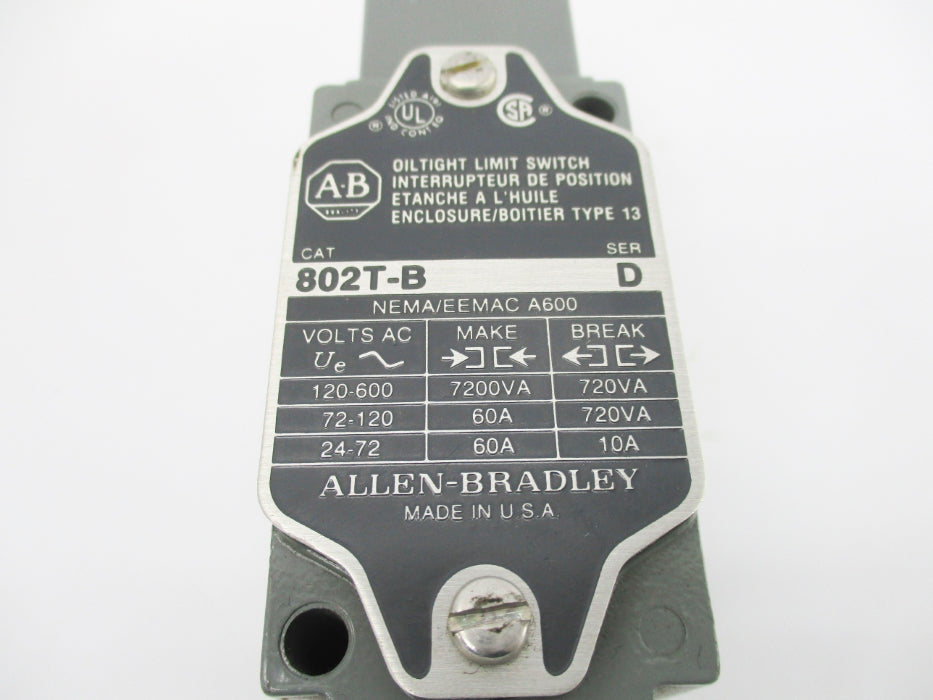 INDUSTRIAL SPARE PART 802T-B SER. D 120-600VAC UNMP