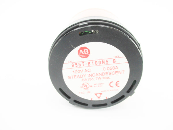 ALLEN BRADLEY 855T-B10DN5 SER. B 120VAC 0.058A (WH) NSMP