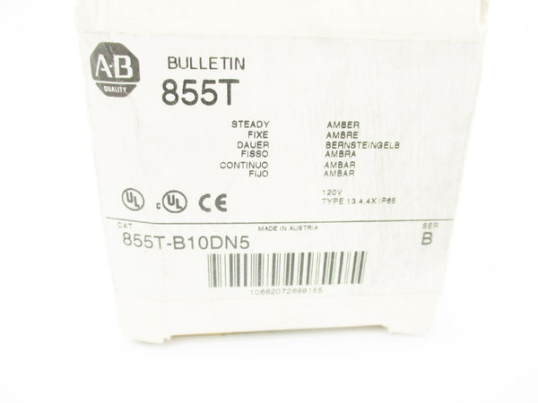ALLEN BRADLEY 855T-B10DN5 SER. B 120VAC 0.058A (WH) NSMP
