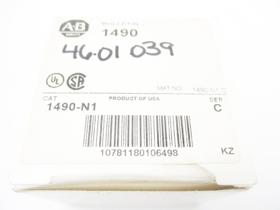 ALLEN BRADLEY 1490-N1 SER. C (WH) NSMP