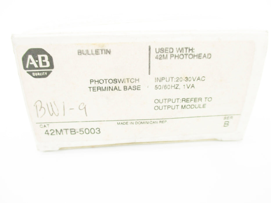 INDUSTRIAL SPARE PART 42MTB-5003 SER. B (WH) NSMP