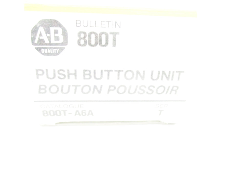 ALLEN BRADLEY 800T-A6A SER. T N(BK/YL) NSMP
