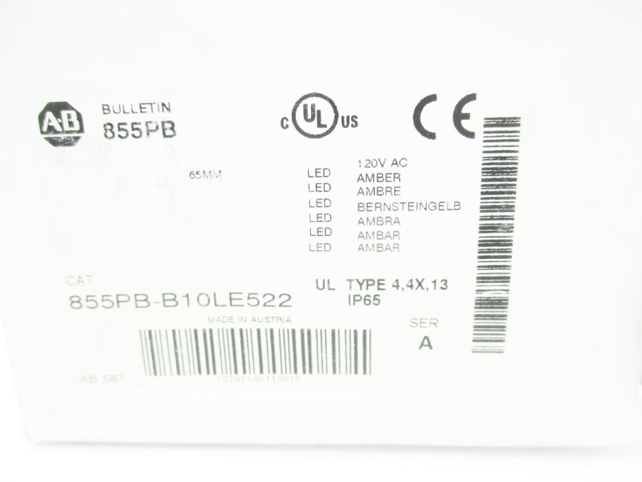 INDUSTRIAL SPARE PART 855PB-B10LE522 SER. A (WH) NSMP