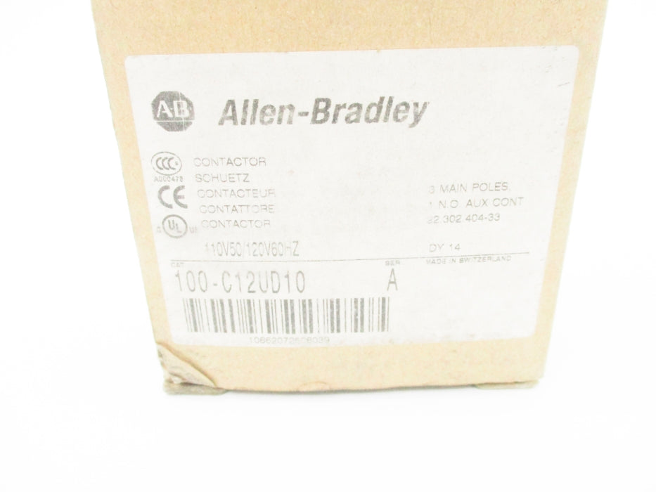 ALLEN BRADLEY 100-C12UD10 SER. A 110/120V (BR/WH) NSMP