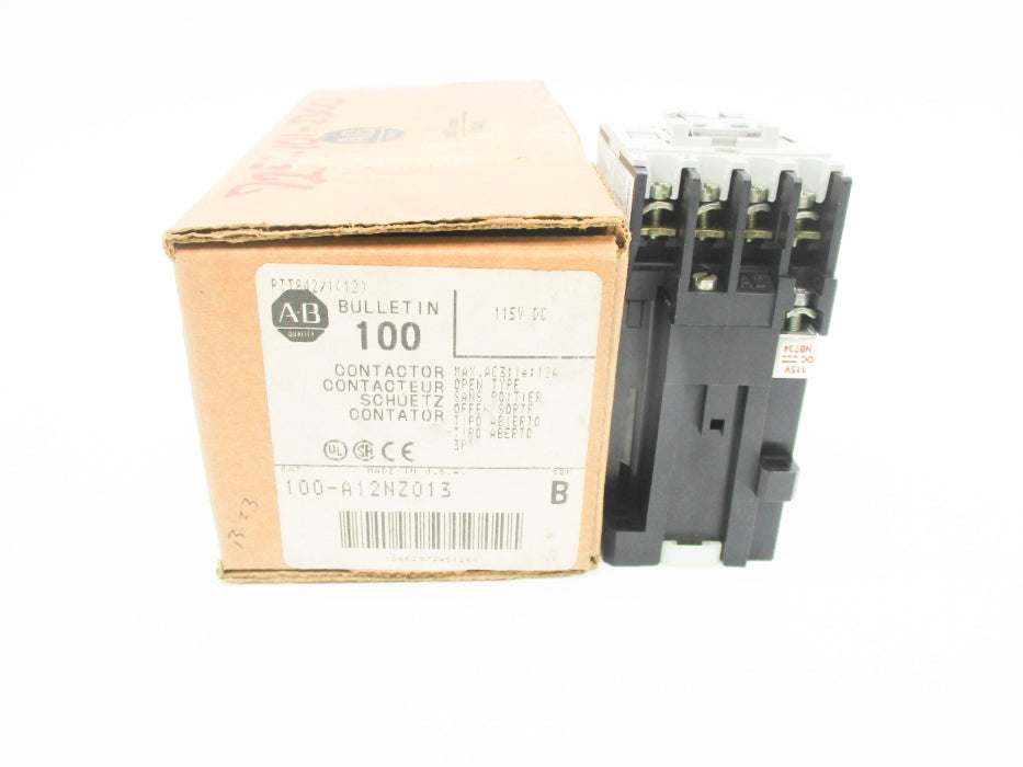 ALLEN BRADLEY 100-A12NZ013 SER. B 115VDC (BR/WH) NSMP