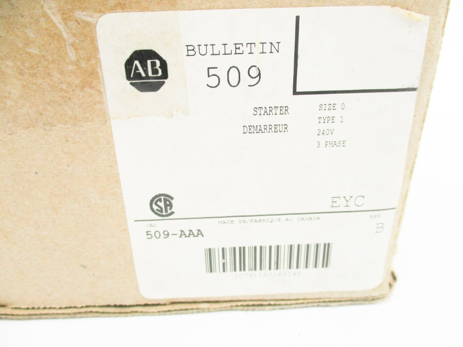 INDUSTRIAL SPARE PART 509-AAA SER. B (BR/WH) NSMP