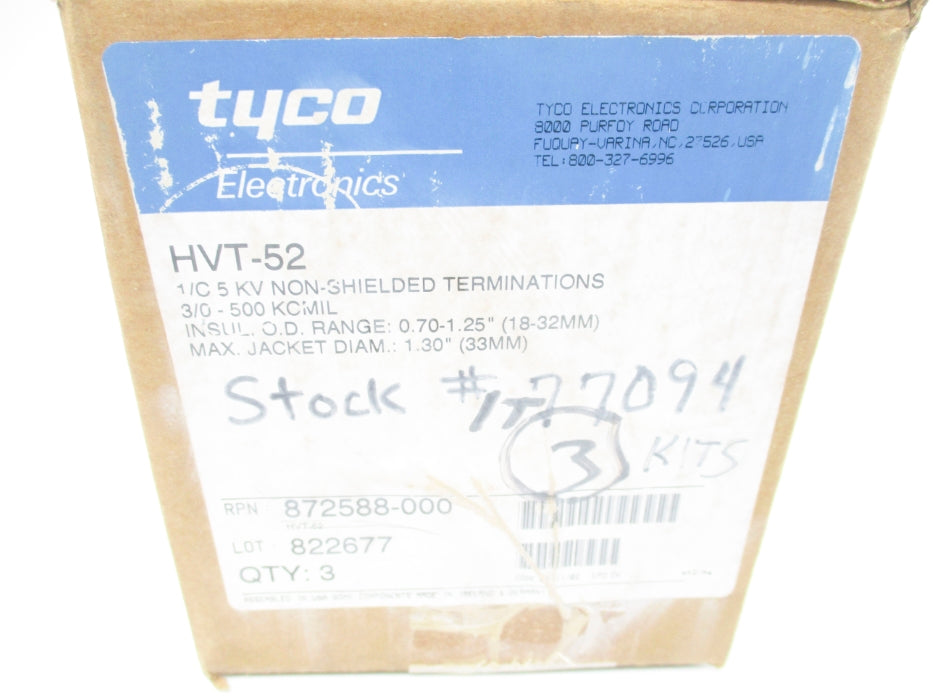 TYCO HVT-52 872588-000 (PKG OF 3) NSMP