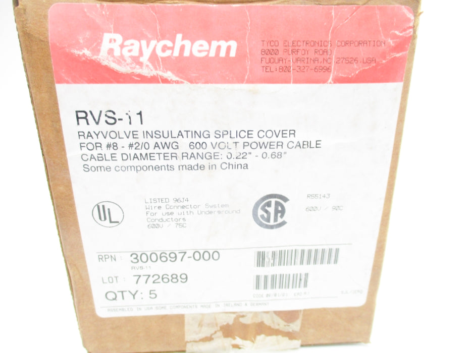 RAYCHEM RVS-11 300697-000 (PKG OF 5) NSMP