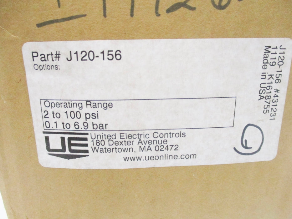 UNITED ELECTRIC J120-156 2-100PSI (AS PICTURED) NSMP