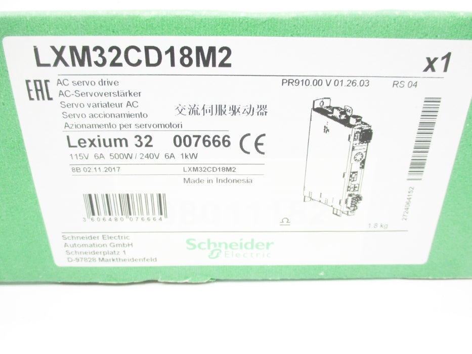 SCHNEIDER ELECTRIC LXM32CD18M2 NSMP