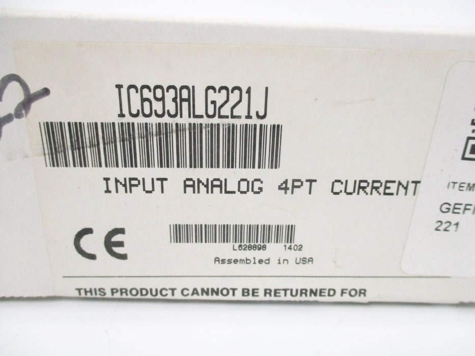 GE FANUC IC693ALG221J NSFS