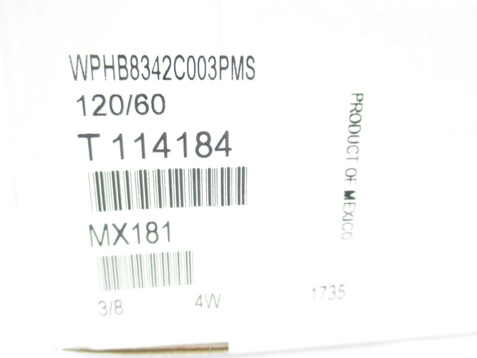 ASCO WPHB8342C003PMS 120V 3/8" NSFS