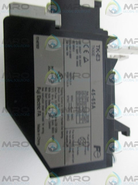 FUJI ELECTRIC TK-E3 TK80E THERMAL OVERLOAD RELAY 45-65A *USED*