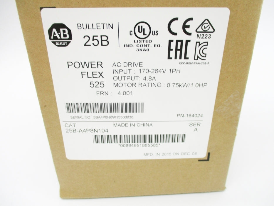 ALLEN BRADLEY 25B-A4P8N104 SER. A F/W 4.001 NSMP