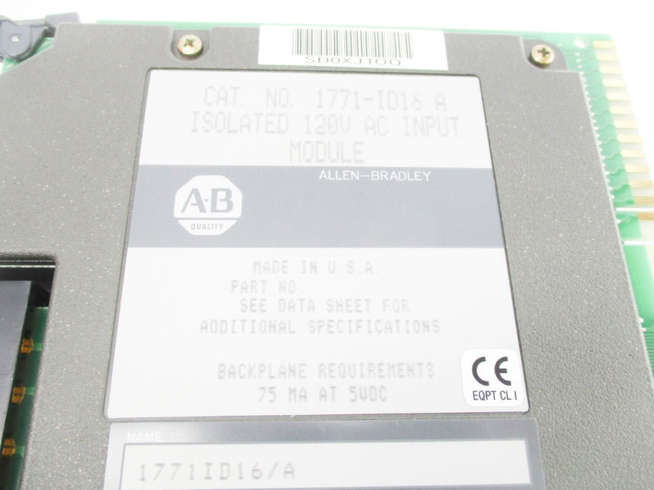 ALLEN BRADLEY 1771-ID16 SER. A F/W A UNMP