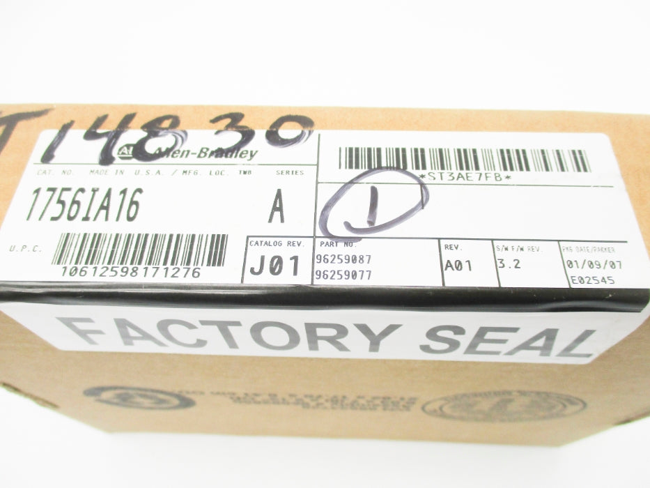 ALLEN BRADLEY 1756-IA16 SER. A F/W 3.2 DATE: 2007 NSFS