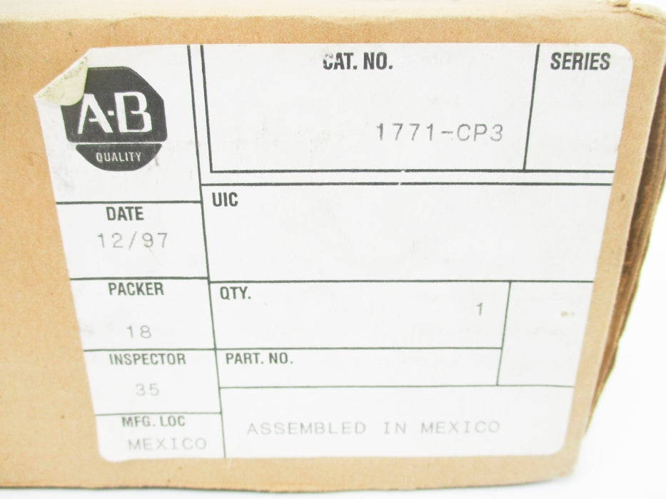 ALLEN BRADLEY 1771-CP3 NSMP