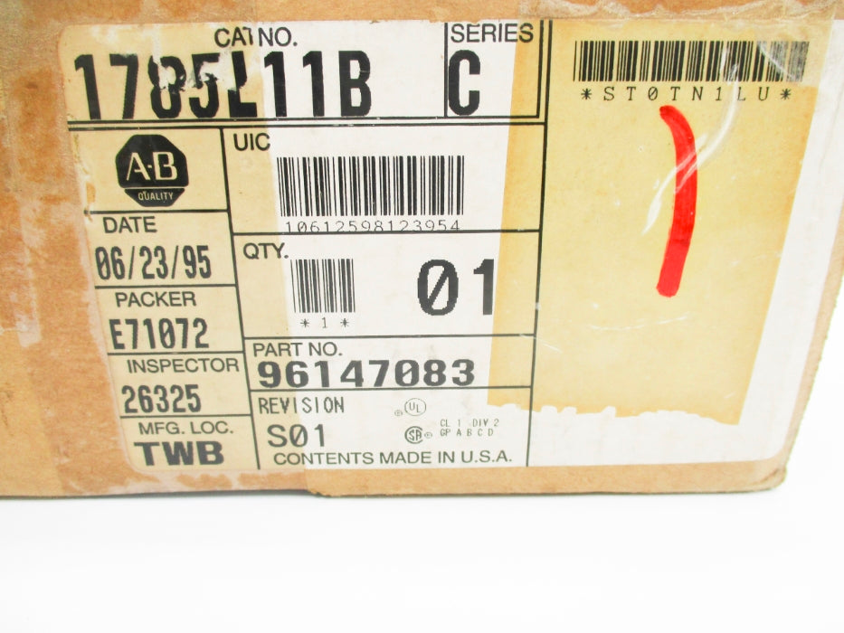 ALLEN BRADLEY 1785-L11B SER. C F/W H NSMP