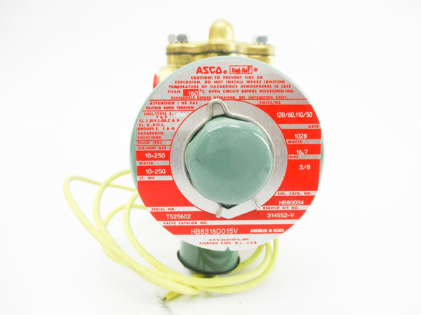 ASCO HB8316D015V 110/120V 10-250PSI NSMP
