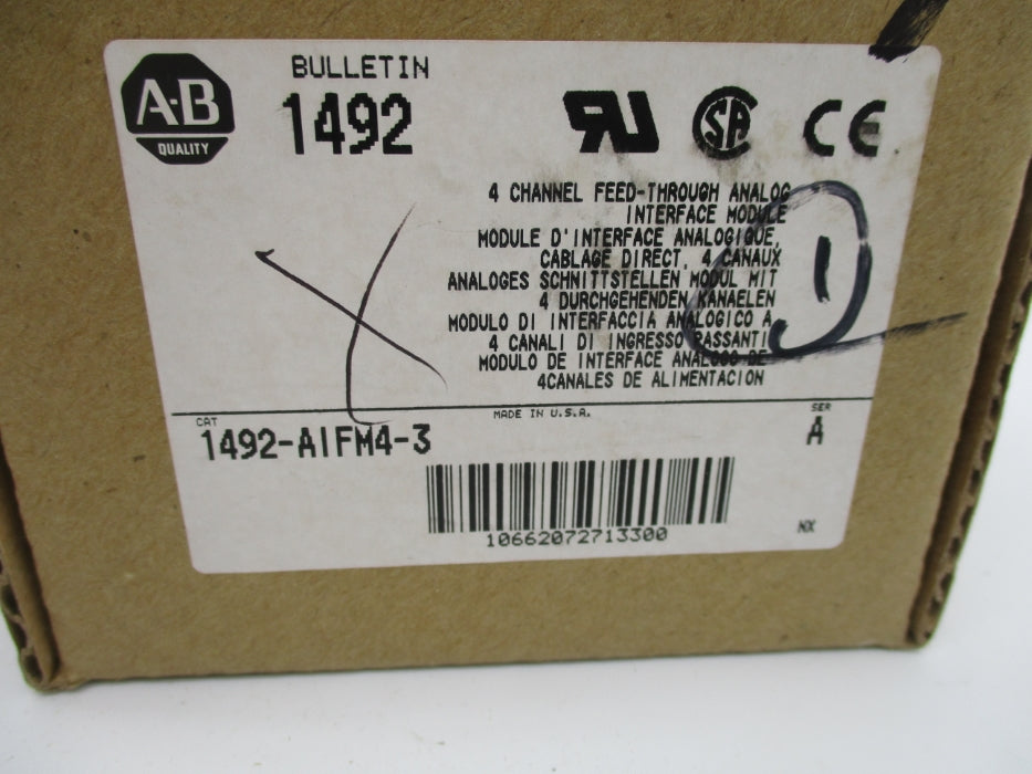 ALLEN BRADLEY 1492-AIFM4-3 SER. A NSMP