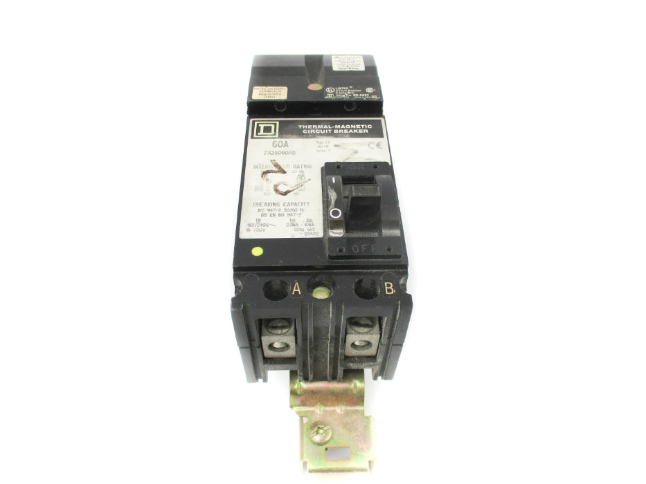SQUARE D FA26060AB SER. 2 240/480VAC 60A UNMP