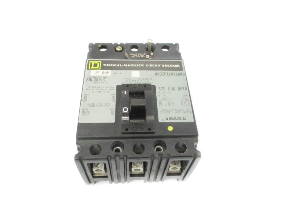 SQUARE D FAL36015 SER. 2 240/600V 15A (GREY) UNMP