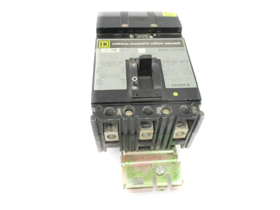 SQUARE D FH36080 SER. 2 240/600V 80A UNMP