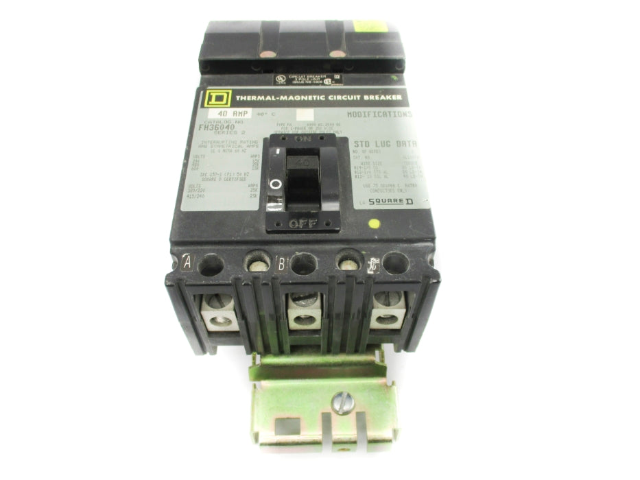 SQUARE D FH36040 SER. 2 240/600V 40A UNMP