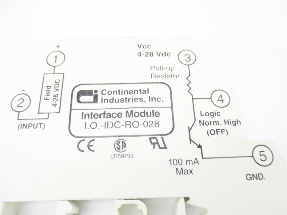 CONTINENTAL INDUSTRIES I.O.-IDC-RO-028 NSNP