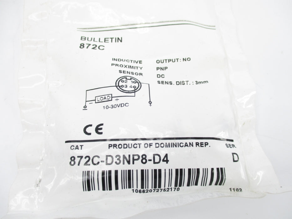 ALLEN BRADLEY 872C-D3NP8-D4 SER. D NSMP