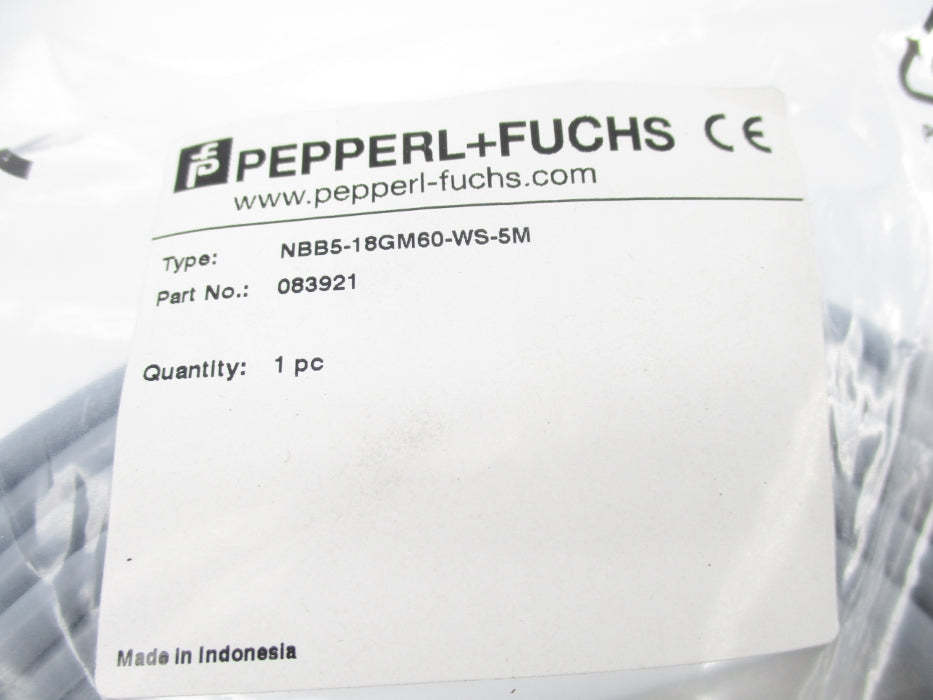 PEPPERL +FUCHS NBB5-18GM60-WS-5M 083921 NSMP