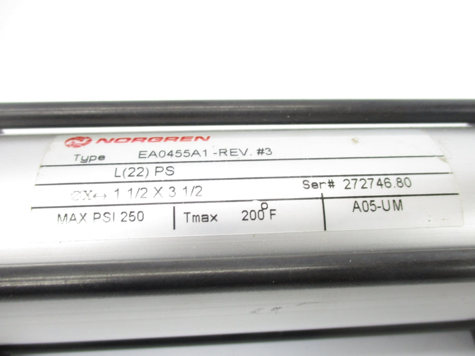 NORGREN EA0455A1-1-1/2X3-1/2 250PSI NSNP