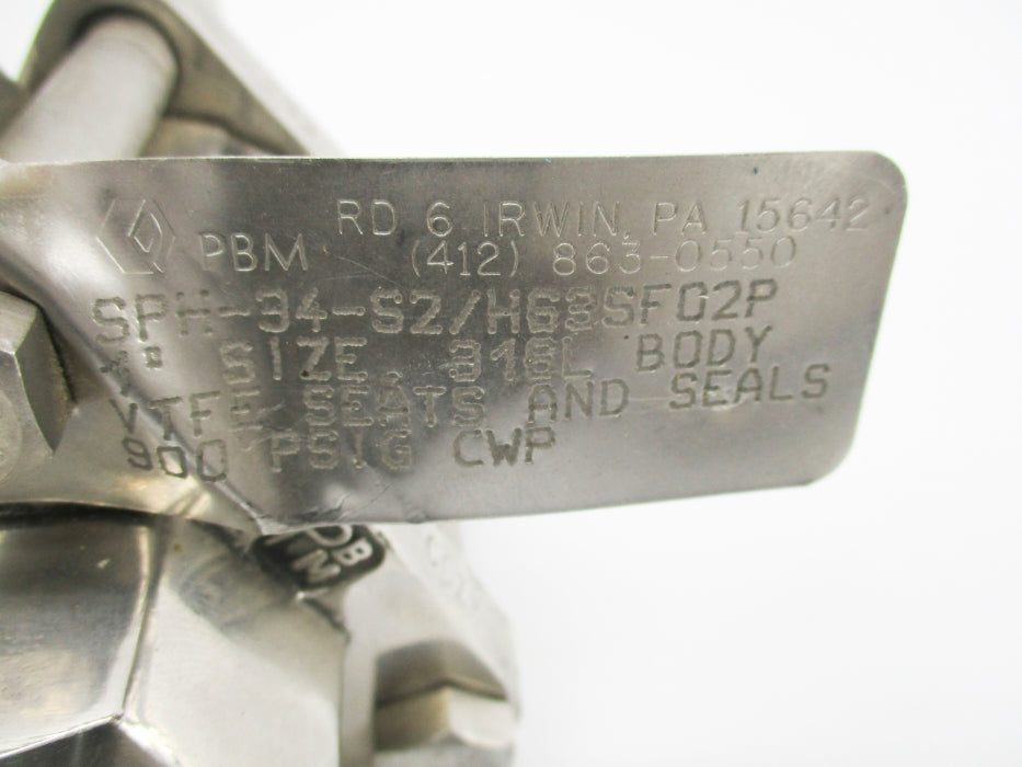 PBM SPH-34-S2/H63SF02P 900PSIG NSNP