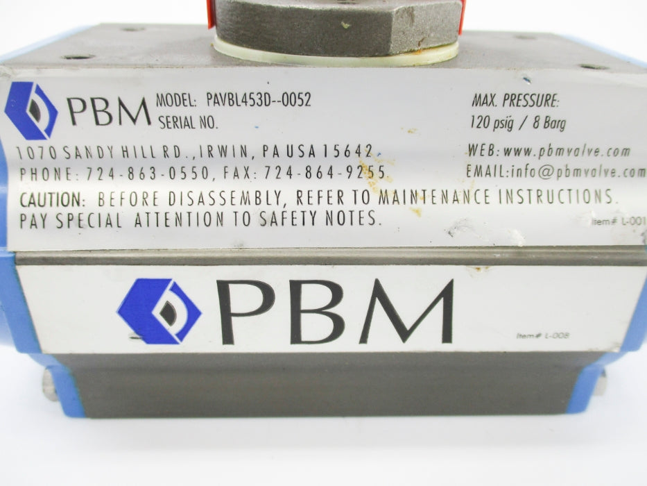 PBM PAVBL453D-0052 120PSIG UNMP