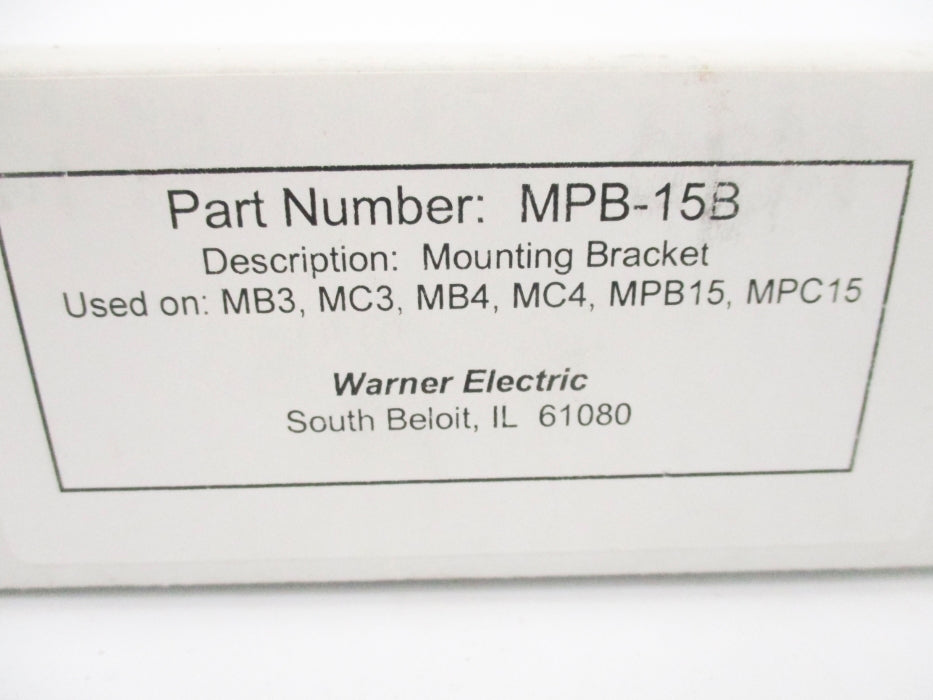 WARNER ELECTRIC MPB-15B NSMP