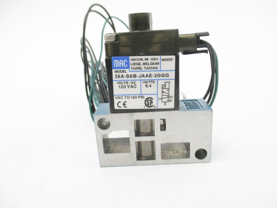 MAC 36A-SAB-JAAE-2GGG 120VAC 120PSI NSMP