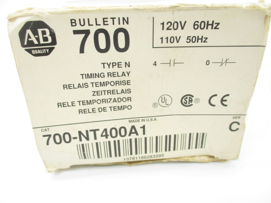 INDUSTRIAL SPARE PART 700-NT400A1 SER. C .1-60S 110/120V (GY/BL) NSMP