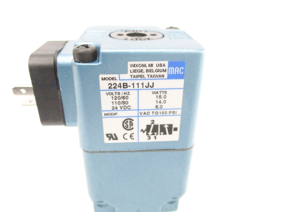 MAC 224B-111JJ 24VDC 110/120V 150PSI NSNP