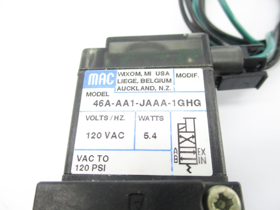 MAC 46A-AA1-JAAA-1GHG 120VAC 120PSI NSNP