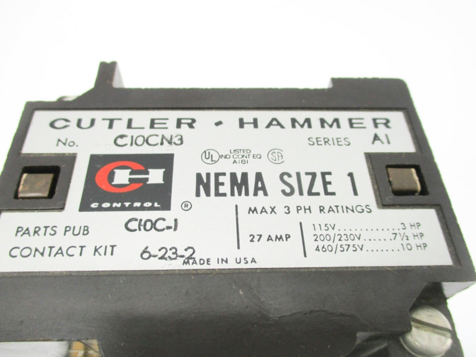 CUTLER HAMMER C10CN3 SER. A1 110/120V NSNP