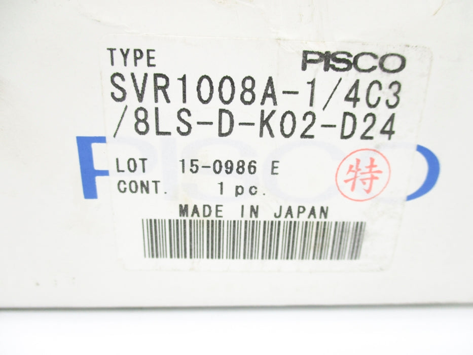 PISCO SVR1008A-1/4C3/8LS-D-K02-D24 NSMP